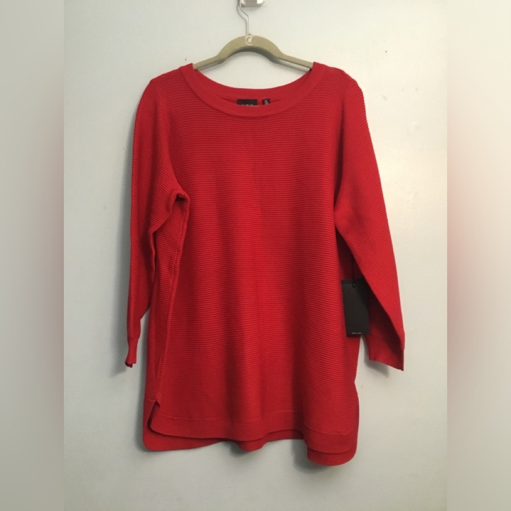 Cyrus Bold Red Ribbed Sweater - Picture 14 of 14